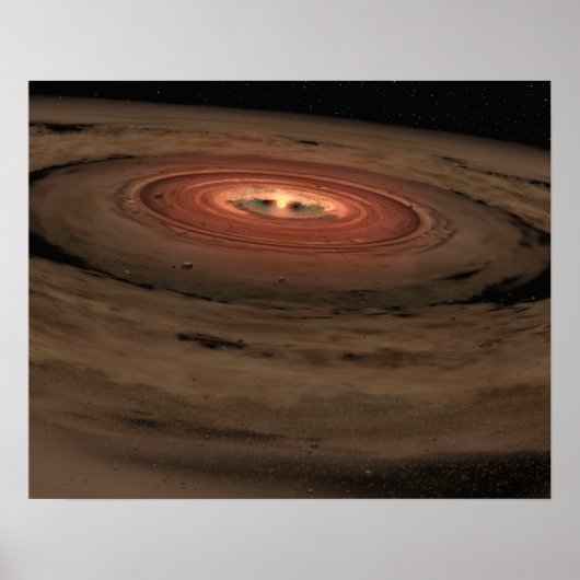 Poster Concept de l'artiste Mini système solaire en const (Devant)