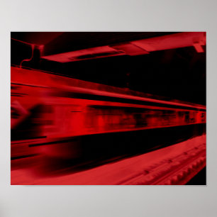 Poster Concept de mouvement moderne et cool en rouge et n