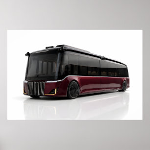 Poster Concept de navette autonome de luxe futuriste EV 
