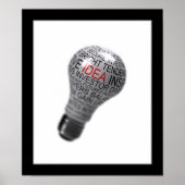 Poster concept d'idée d'ampoule (Devant)