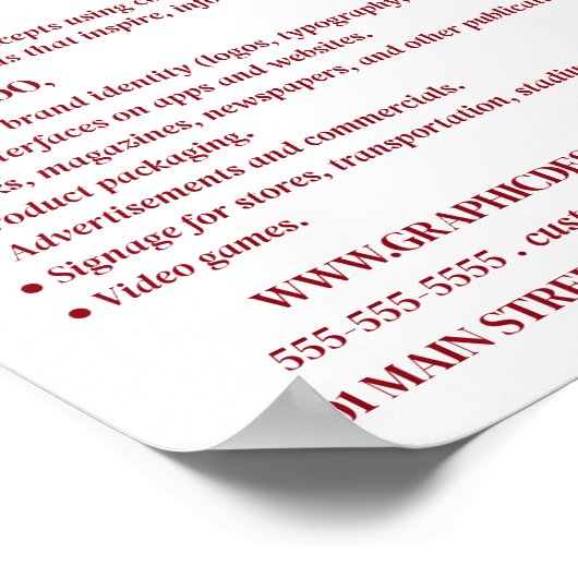 Poster Concept moderne, Graphic Designer Publicité (Coin)