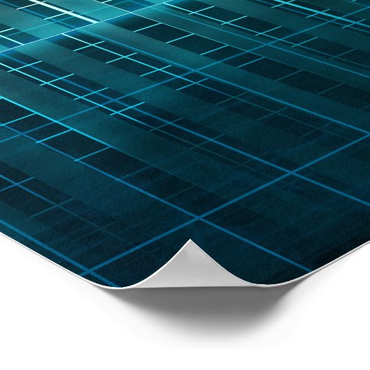 Poster Concept technologique avec médias en ligne Art Abs (Coin)