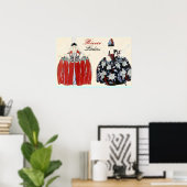 POSTER CONCEPTEUR DE COSTUMES FEMMES ROCOCO, BEAUTÉ, MODE (Bureau à domicile)