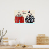POSTER CONCEPTEUR DE COSTUMES FEMMES ROCOCO, BEAUTÉ, MODE (Cuisine)