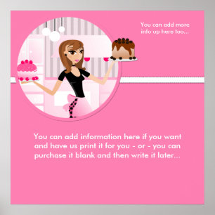 Poster Conception 3 d'affiche de Baker/chef de