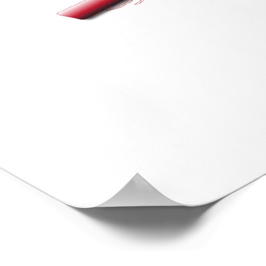 Poster conception à tambour rouge (Coin)