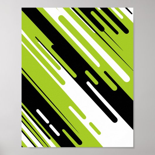 Poster Conception Abstraite à Rayures Diagonales Dynamiqu (Devant)