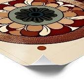 Poster Conception Abstraite avec Formes Bohèmes (Coin)