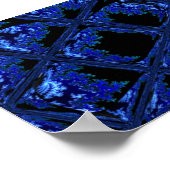Poster Conception Abstraite Bleue (Coin)