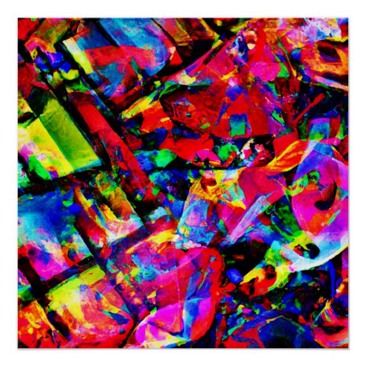 Poster Conception abstraite colorée (Devant)