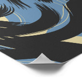 Poster Conception Abstraite de brosse (Coin)