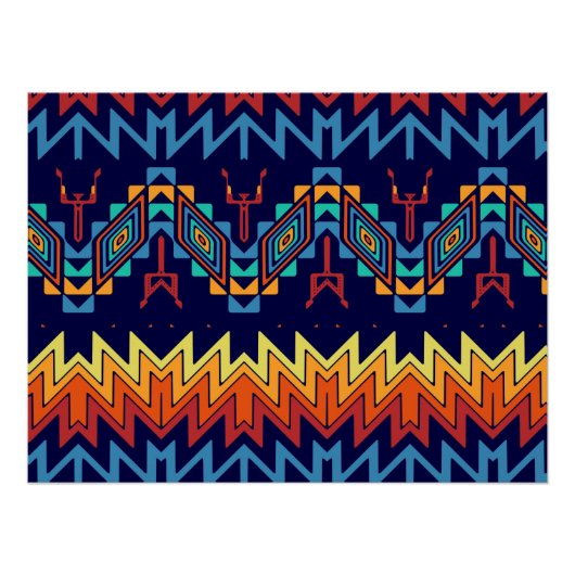 Poster Conception abstraite de la conception tribale (Devant)