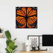 Poster Conception Abstraite de Papillon Monarque (Bureau à domicile)