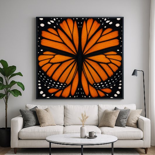 Poster Conception Abstraite de Papillon Monarque