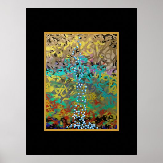 Poster Conception abstraite de pâtes mixtes (Devant)