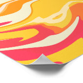 Poster Conception Abstraite de torchage dans les tons cha (Coin)