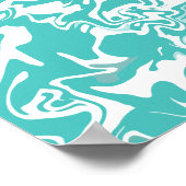 Poster Conception Abstraite de Tourbillon Aqua (Coin)