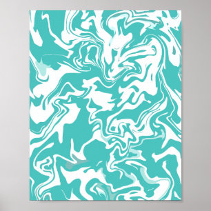 Poster Conception Abstraite de Tourbillon Aqua
