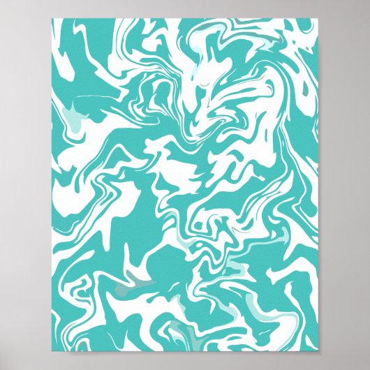 Poster Conception Abstraite de Tourbillon Aqua (Devant)