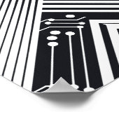 Poster Conception abstraite des cartes de circuits géomét (Coin)