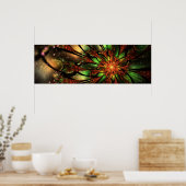 Poster Conception Abstraite des fleurs fractales. (Cuisine)