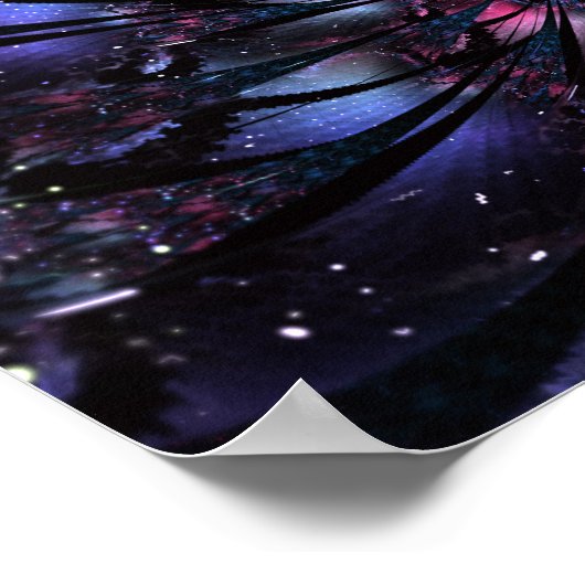 Poster Conception Abstraite des fleurs fractales. (Coin)