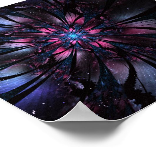 Poster Conception Abstraite des fleurs fractales. (Coin)