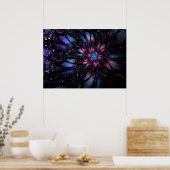 Poster Conception Abstraite des fleurs fractales. (Cuisine)