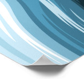 Poster Conception Abstraite des vagues océaniques (Coin)
