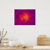 Poster Conception abstraite du code binaire Hi-Tech (Cuisine)