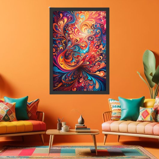 Poster Conception abstraite dynamique