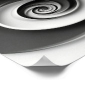 Poster Conception Abstraite Élégante en Spirale Noir et B (Coin)