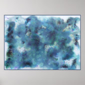 Poster Conception abstraite en bleu. (Devant)