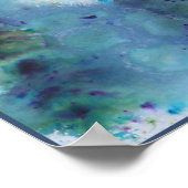 Poster Conception abstraite en bleu. (Coin)