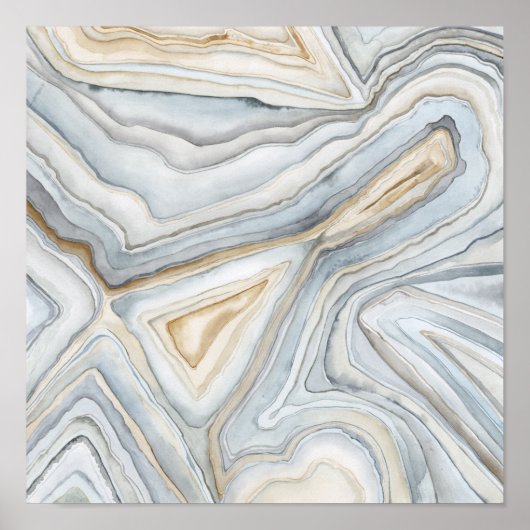 Poster Conception abstraite en marbre gris (Devant)