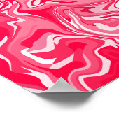 Poster Conception Abstraite en rose et blanc (Coin)