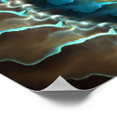 Poster conception abstraite en spirale bleue (Coin)