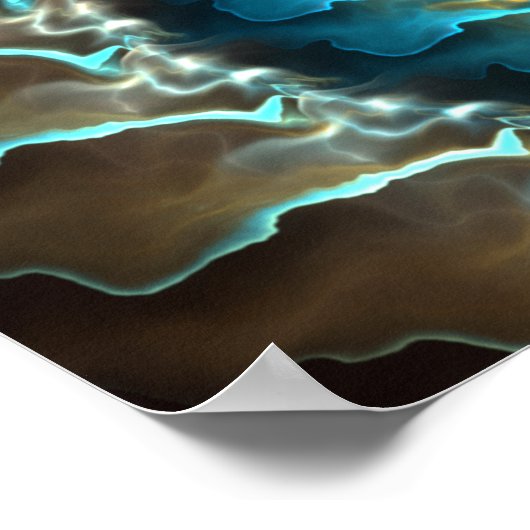 Poster conception abstraite en spirale bleue (Coin)