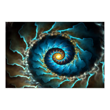 conception abstraite en spirale bleue
