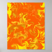 Poster Conception Abstraite fluide avec tons chauds (Devant)