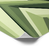 Poster Conception abstraite géométrique dans les tons ver (Coin)