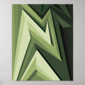 Poster Conception abstraite géométrique dans les tons ver (Devant)