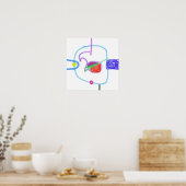 Poster Conception abstraite joueuse (Cuisine)