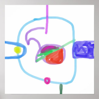 Poster Conception abstraite joueuse
