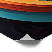 Poster Conception abstraite moderne Cubisme Surréalisme 4 (Coin)