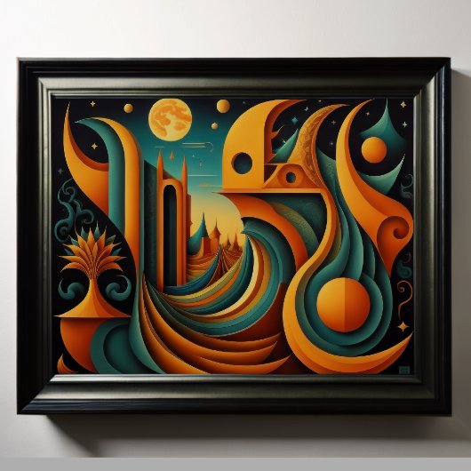 Poster Conception abstraite moderne Cubisme Surréalisme 4