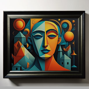 Poster Conception abstraite moderne Cubisme Surréalisme 4