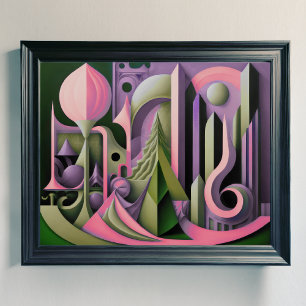 Poster Conception abstraite moderne Cubisme Surréalisme 4