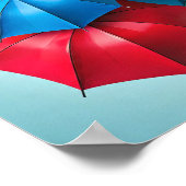 Poster Conception Abstraite moderne des parapluies (Coin)