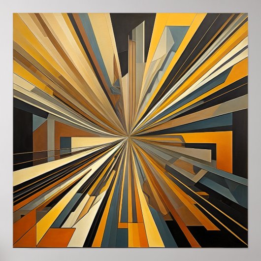 Poster Conception abstraite moderne Futurisme 1:1 (Devant)